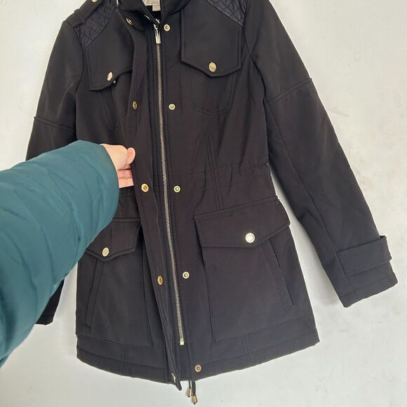 Michael Michael Kors Black Gold Accent Full Zip Jacket Size XS - Picture 5 of 16